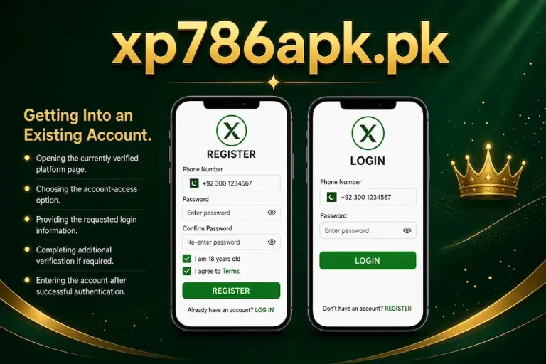 register and login xp786 game account